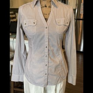 Pink and grey dress shirt